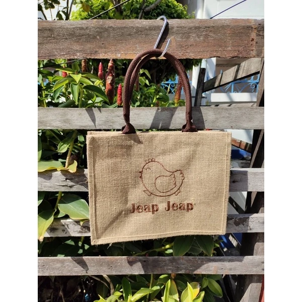 【名入れ】ナチュラル ジュートバッグ / 選べる刺繍 ギフト・お土産に - 画像 (2)
